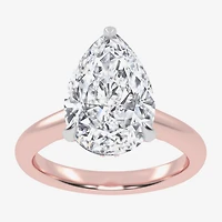 G-H / Vs2-Si1) Womens 1/ CT. T.W. Lab Grown White Diamond 14K Gold Pear Solitaire Engagement Ring