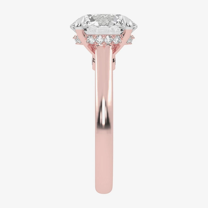 G-H / Vs2-Si1) Womens 1/4 CT. T.W. Lab Grown White Diamond 14K Gold Round Solitaire Engagement Ring