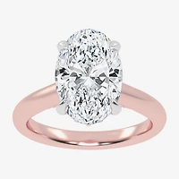 G-H / Vs2-Si1) Womens 1/ CT. T.W. Lab Grown White Diamond 14K Gold Oval Solitaire Engagement Ring