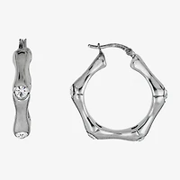 Womens Sterling Silver 30mm Hoop Earrings