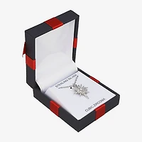Diamonart Womens White Cubic Zirconia Sterling Silver Star 18 Inch Pendant Necklace