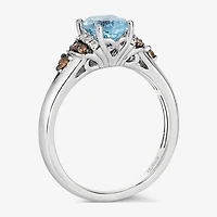 Le Vian® Ring featuring Sea Blue Aquamarine® Chocolate Diamonds® Nude Diamonds™ set in 14K Vanilla Gold®