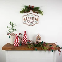Northlight Plaid Holly With Jingle Bells Christmas Indoor Garland