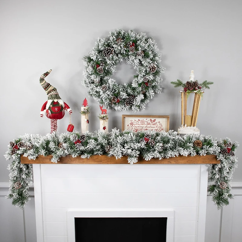 Northlight Angel Pine And Pine Cones Unlit Christmas Indoor Garland