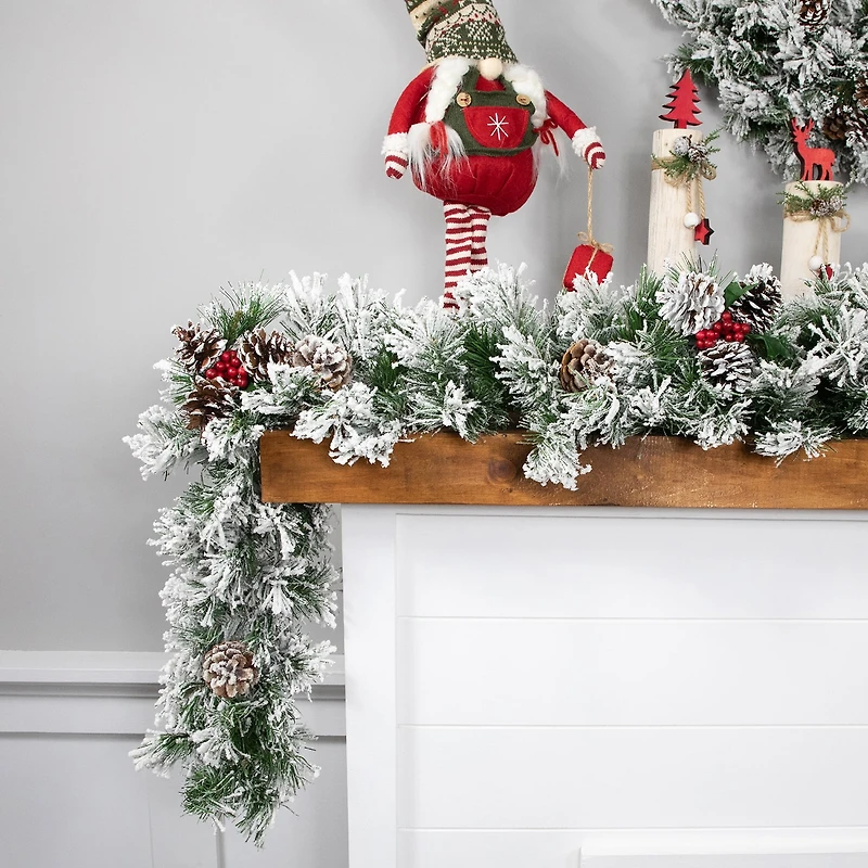 Northlight Angel Pine And Pine Cones Unlit Christmas Indoor Garland