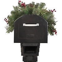 Northlight Pine Cone And Berries Mailbox Pre-Lit Swag