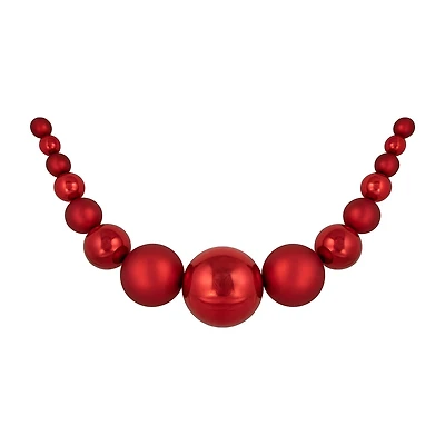 Northlight 6ft Red Shatterproof Ball Swag