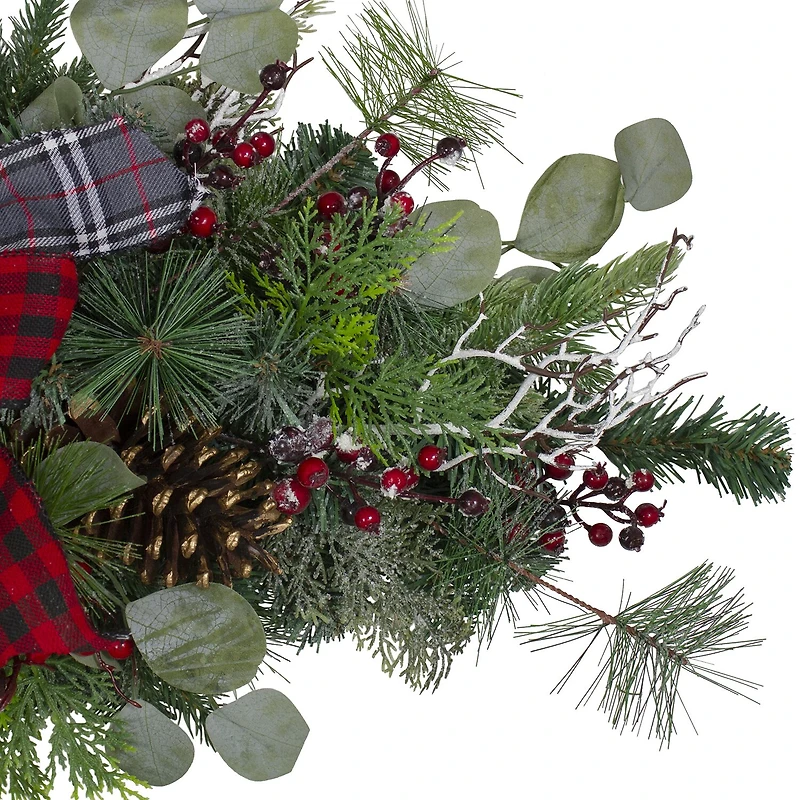 Northlight 36in Bows And Berries   Unlit Swag