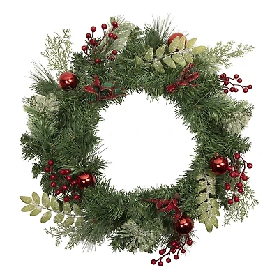 Northlight Frosted Pine And Cone Wreath