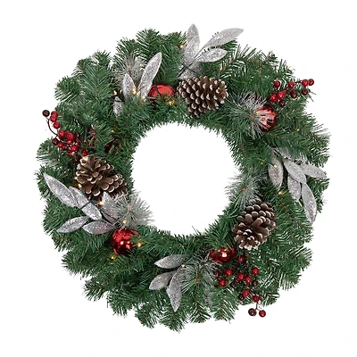 Northlight Frosted Pre-Lit Wreath