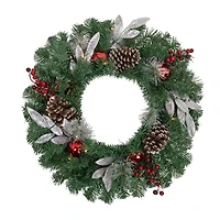Northlight Frosted Pre-Lit Wreath