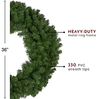 Northlight 36in Windsor Pine Unlit Wreath