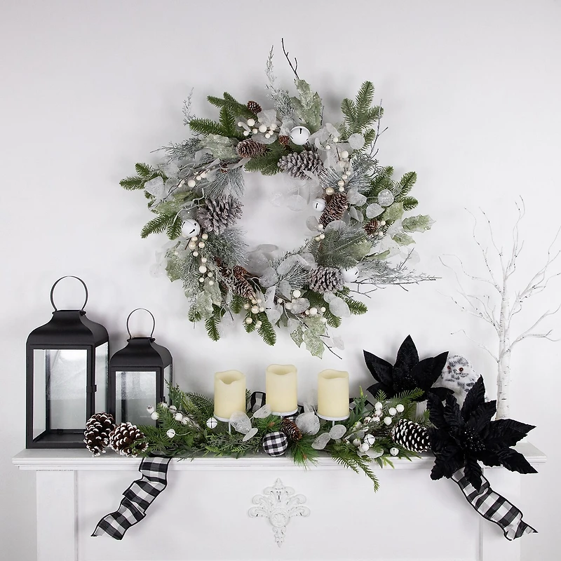 Northlight Mixed Foliage With Pine Cones Wreath