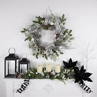Northlight Mixed Foliage With Pine Cones Wreath