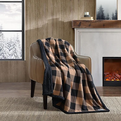 Eddie Bauer Cabin Plaid Cotton Flannel Lightweight Throw