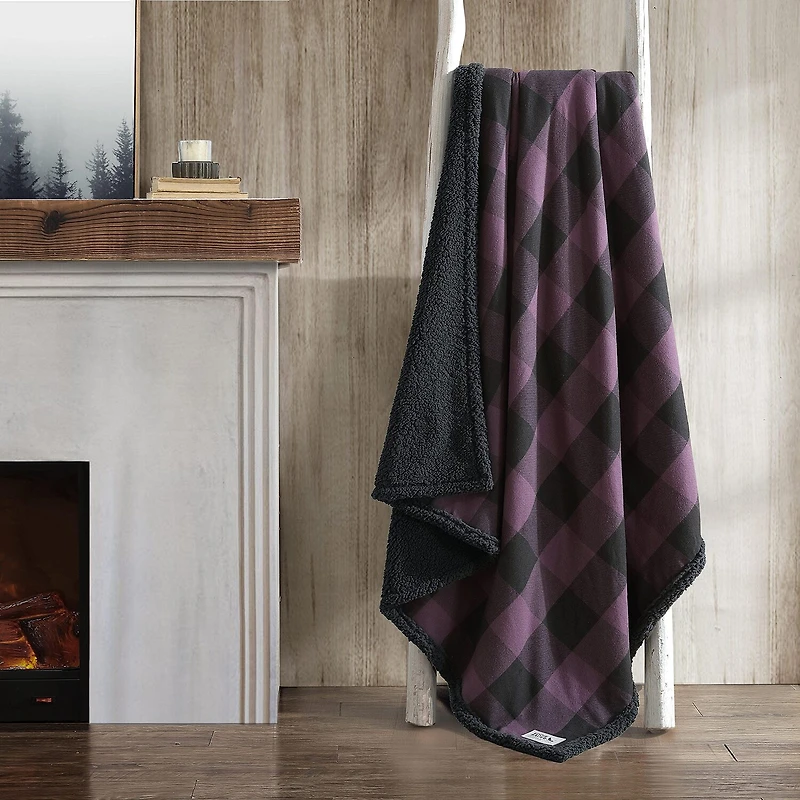 Eddie Bauer Cabin Plaid Cotton Flannel Lightweight Throw
