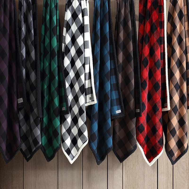Eddie Bauer Cabin Plaid Cotton Flannel Lightweight Throw