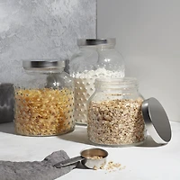 Tabletops Unlimited Mason Craft And More Glass 3-pc. Canister