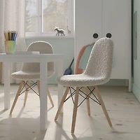 Zula Padded Sherpa Side Chair for Kids - Set of 2