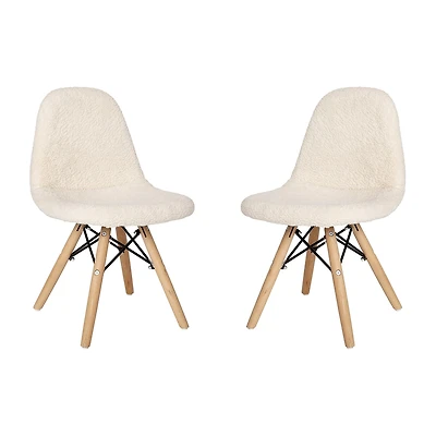 Zula Padded Sherpa Side Chair for Kids