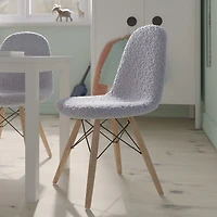 Zula Padded Sherpa Side Chair for Kids