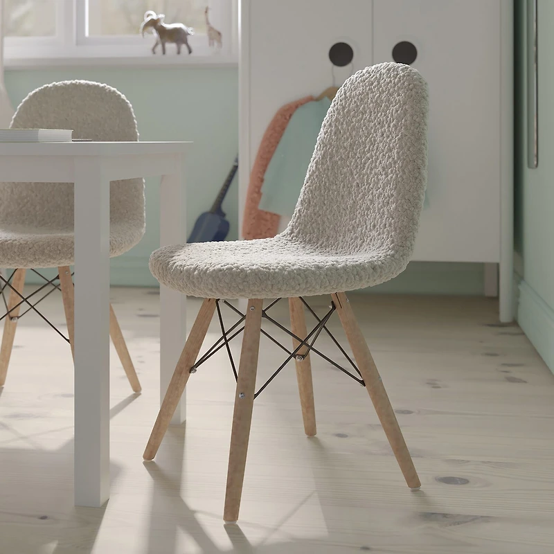 Zula Padded Sherpa Side Chair for Kids