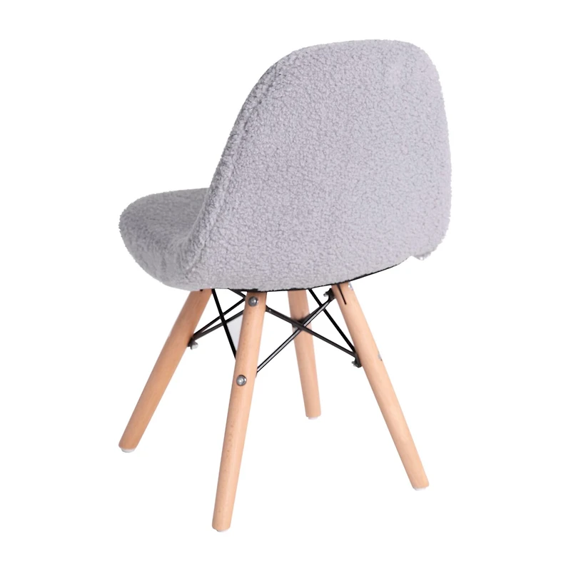 Zula Padded Sherpa Side Chair for Kids