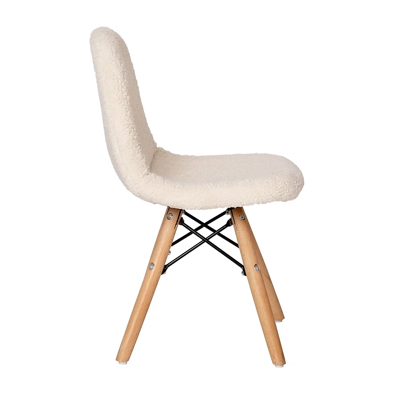Zula Padded Sherpa Side Chair for Kids