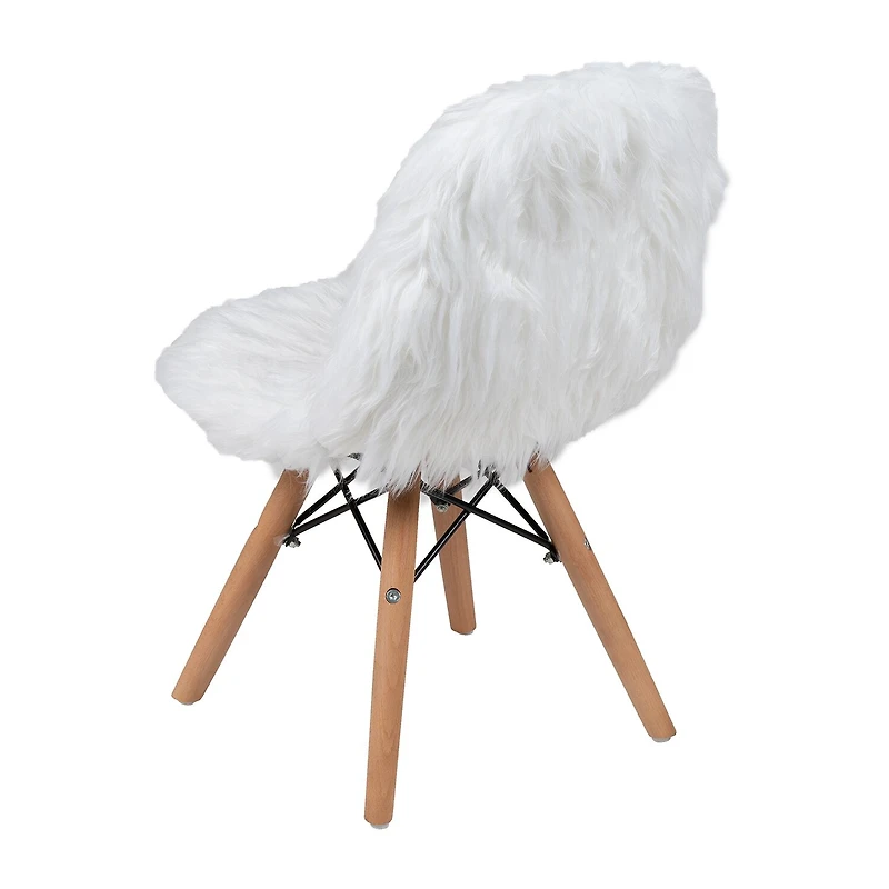 Zula Shaggy Dog Accent Chairs for Kids - Set of 4