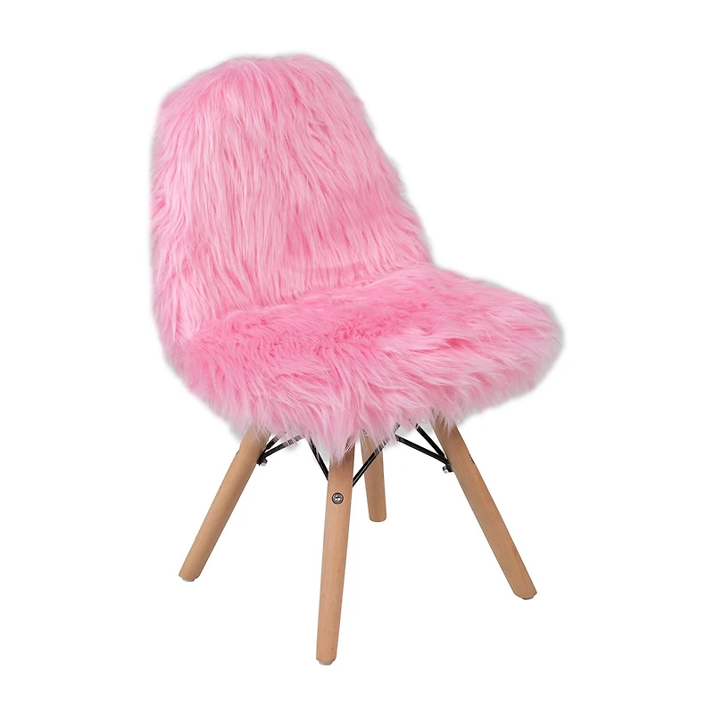 Zula Shaggy Dog Accent Chairs for Kids - Set of 4