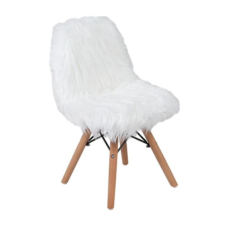 Zula Shaggy Dog Accent Chairs for Kids - Set of 4
