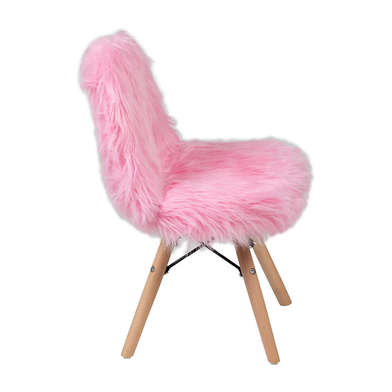 Zula Shaggy Dog Accent Chairs for Kids - Set of 4