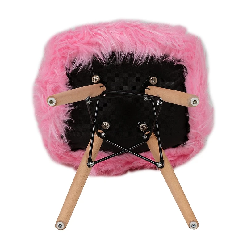 Zula Shaggy Dog Accent Chairs for Kids - Set of 4