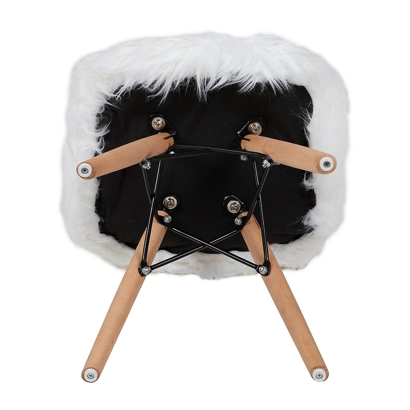 Zula Shaggy Dog Accent Chairs for Kids - Set of 4