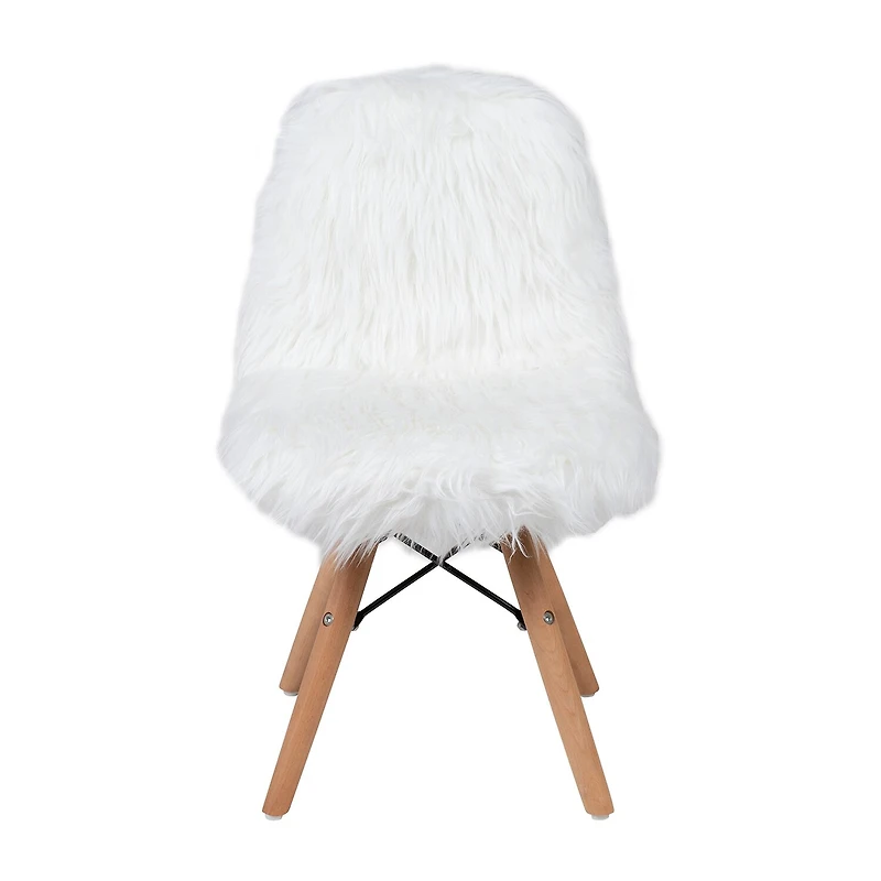 Zula Shaggy Dog Accent Chairs for Kids - Set of 4