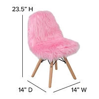 Zula Shaggy Dog Accent Chair for Kids