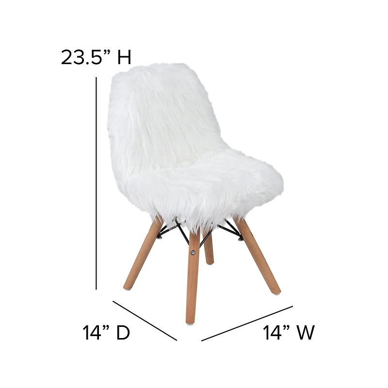 Zula Shaggy Dog Accent Chair for Kids