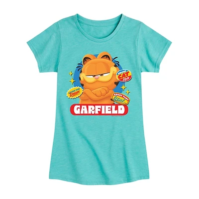 Big Kid Girls Crew Neck Short Sleeve Classic Fit Garfield Graphic T-Shirt