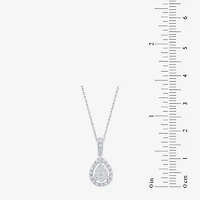 Diamond Blossom (G, Si2) Womens 1/4 CT. T.W. Lab Grown White Diamond 10K Gold 18 Inch Pendant Necklace