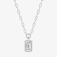 Grown Gorgeous (F, Vs2) Womens 1 3/4 CT. T.W. Lab-Grown Diamond 14K Gold 18 Inch Emerald-cut Pendant Necklace