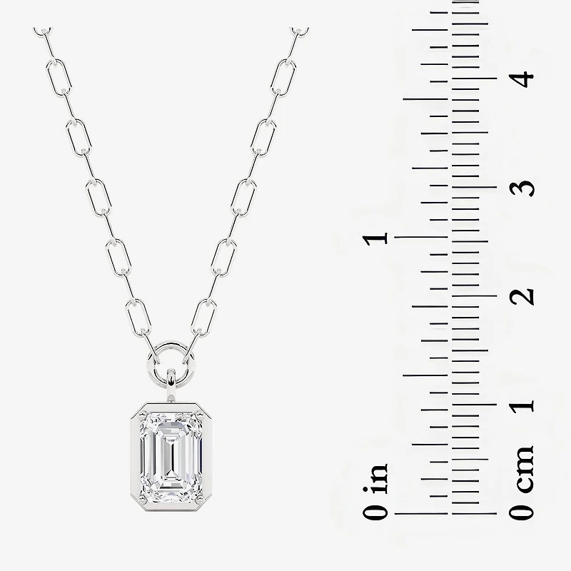 Grown Gorgeous (F, Vs2) Womens 1 3/4 CT. T.W. Lab-Grown Diamond 14K Gold 18 Inch Emerald-cut Pendant Necklace