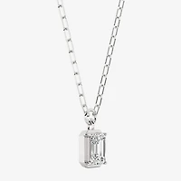Grown Gorgeous (F, Vs2) Womens 1 3/4 CT. T.W. Lab-Grown Diamond 14K Gold 18 Inch Emerald-cut Pendant Necklace