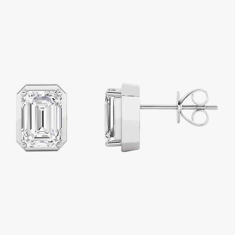 Grown Gorgeous (F,Vs2) 2 1/4 CT. T.W. Lab-Grown Diamond 14K Gold 8.8mm Emerald-cut Stud Earrings