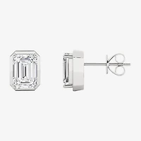 Grown Gorgeous (F,Vs2) 2 1/4 CT. T.W. Lab-Grown Diamond 14K Gold 8.8mm Emerald-cut Stud Earrings