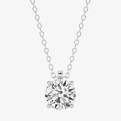 Grown Gorgeous (F, Vs2) Womens 1 1/8 CT. T.W. Lab-Grown Diamond 14K Gold or Platinum Round 18 Inch Pendant Necklace