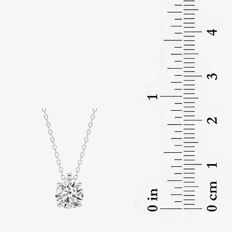 Grown Gorgeous (F, Vs2) Womens 1 1/8 CT. T.W. Lab-Grown Diamond 14K Gold or Platinum Round 18 Inch Pendant Necklace