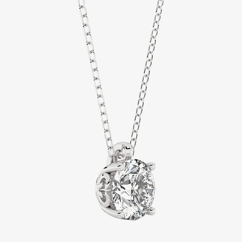 Grown Gorgeous (F, Vs2) Womens 1 1/8 CT. T.W. Lab-Grown Diamond 14K Gold or Platinum Round 18 Inch Pendant Necklace