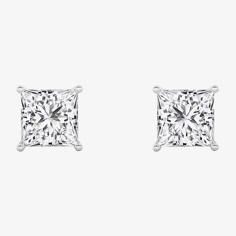 Grown Gorgeous (Vs2, F) 2 1/4 CT. T.W. Lab-Grown Diamond 14K Gold or Platinum 6.3mm Princess Stud Earrings