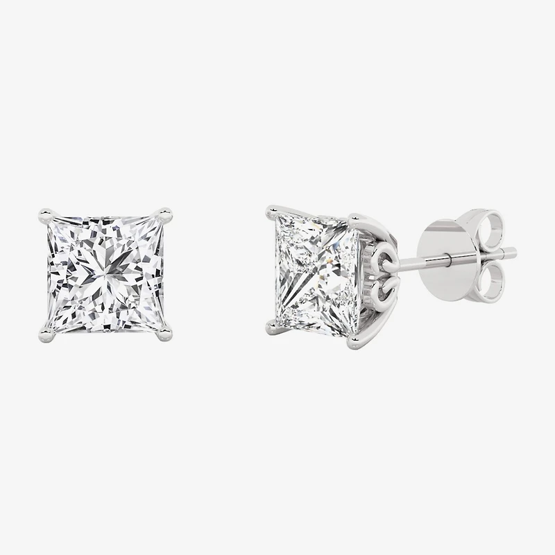 Grown Gorgeous (Vs2, F) 2 1/4 CT. T.W. Lab-Grown Diamond 14K Gold or Platinum 6.3mm Princess Stud Earrings