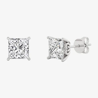 Grown Gorgeous (Vs2, F) 2 1/4 CT. T.W. Lab-Grown Diamond 14K Gold or Platinum 6.3mm Princess Stud Earrings